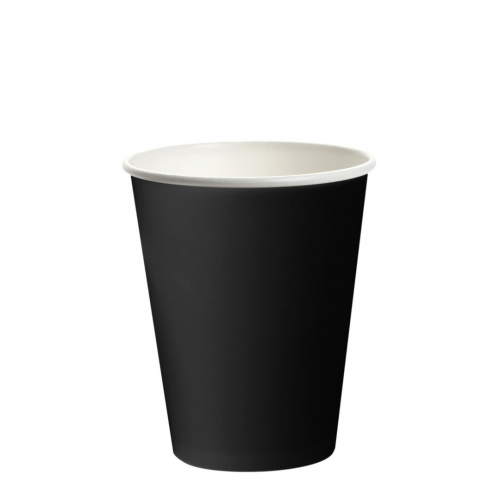 Стакан бумажный "Черный" 250мл для горячих напитков черный