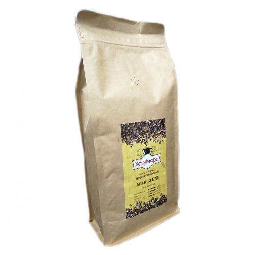 Кофе в зернах "ХочуКофе MILK BLEND", Свежая обжарка, 0,5 кг