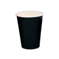 Стакан бумажный "Черный" 350мл для горячих напитков черный