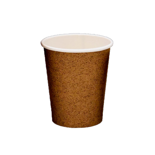 Стакан бумажный "Крафт" 250мл для горячих напитков коричневый