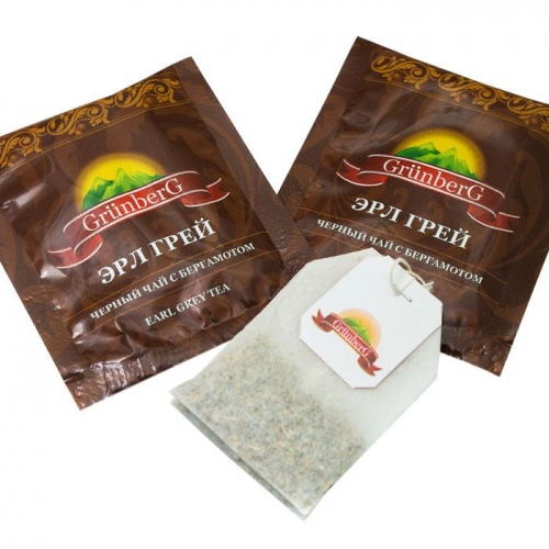 Чай пакетированный "GRUNBERG" ЭРЛ ГРЕЙ (черный)", 300шт*2гр, упаковка